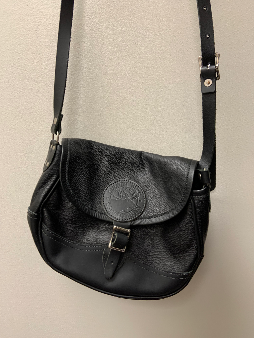 Black Leather Duluth Pack Purse